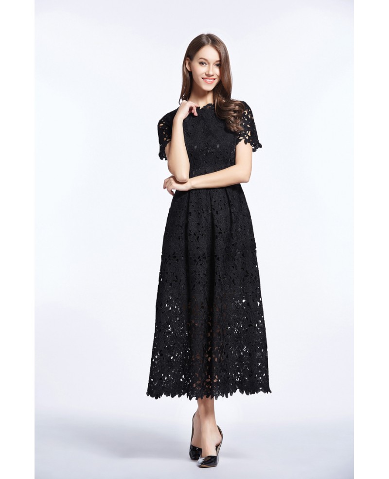 ankle length dress with sleeves