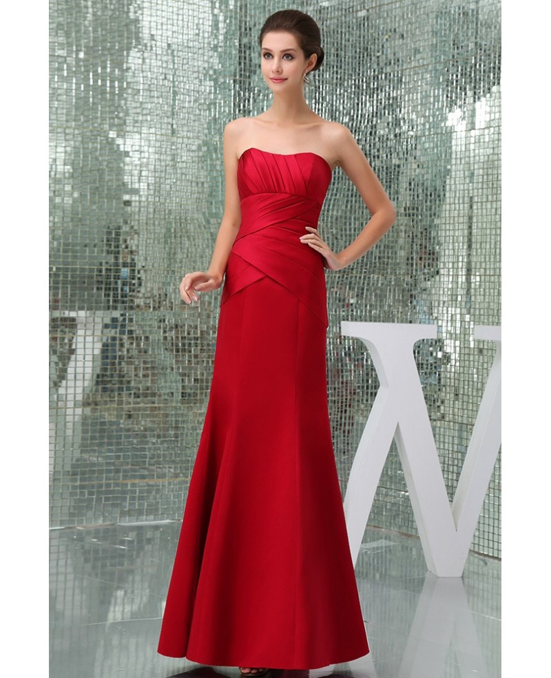 Mermaid Sweetheart Floor-length Satin Evening Dress