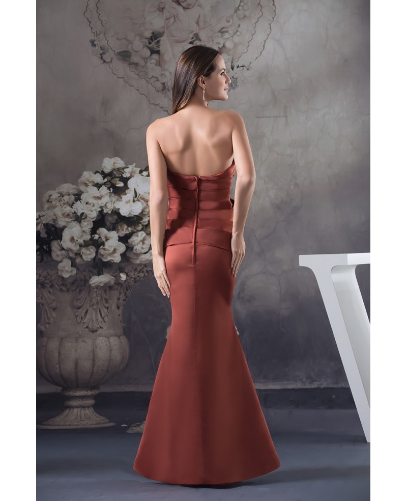 Mermaid Sweetheart Floor-length Satin Evening Dress With Beading