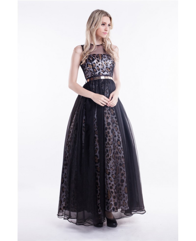 Chic Ball-Gown Chiffon Leopard Print Wedding Guest Dress