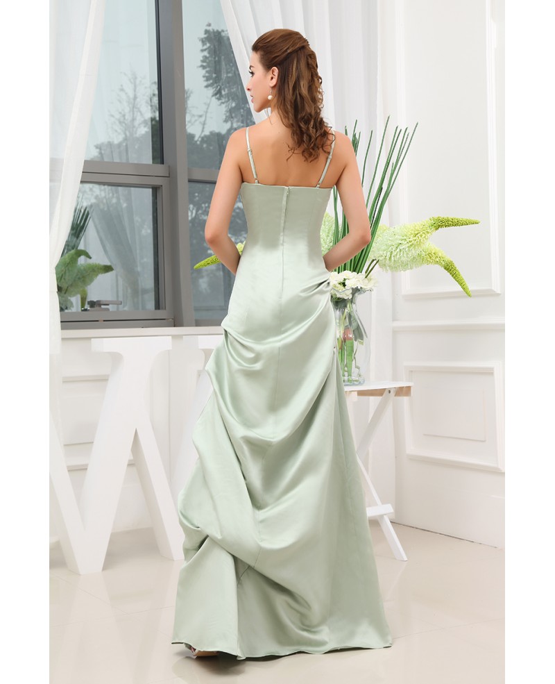 A-line Sweetheart Floor-length Satin Evening Dress - Click Image to Close