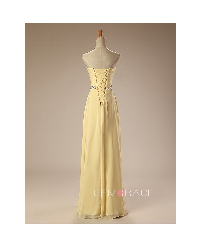 Beaded Neckline Empire Lace Chiffon Long Prom Dress Real Sample