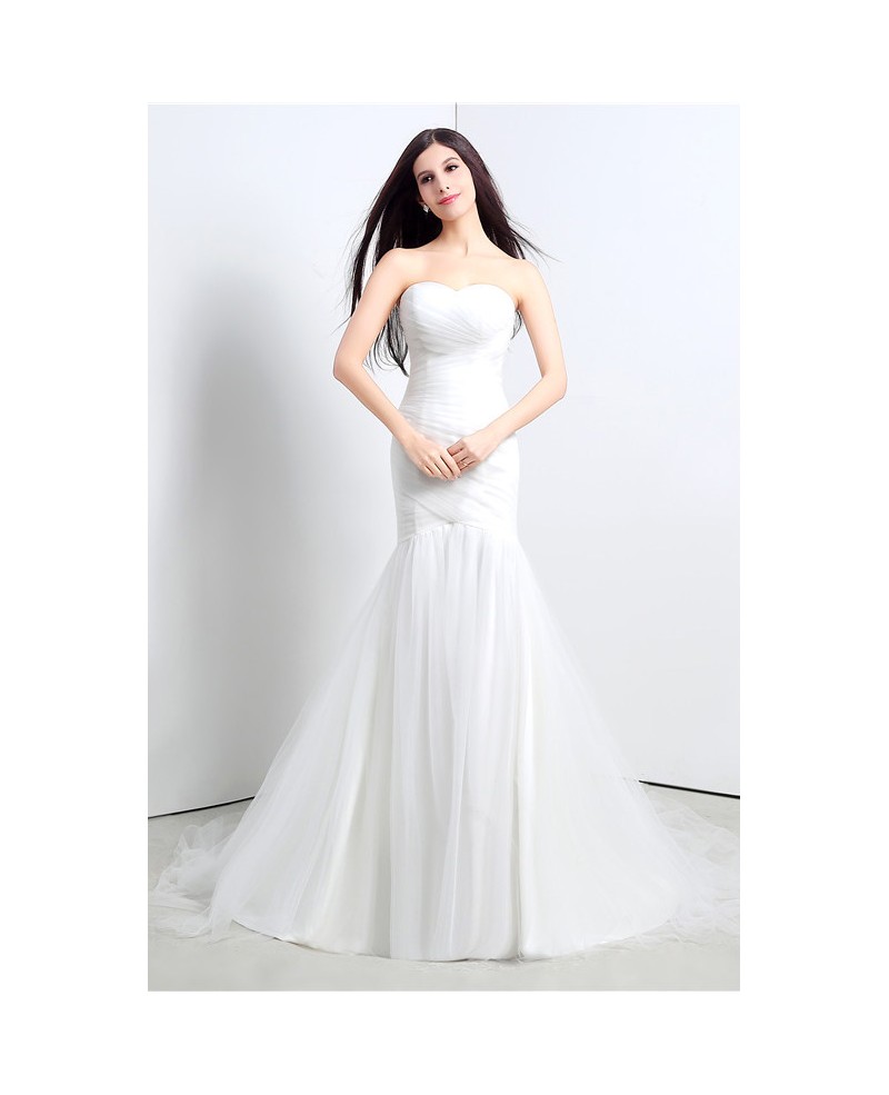 Mermaid Strapless Floor-length Wedding Dress